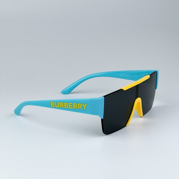 Burberry JB4387 405087 KIDS BRAND NEW Sunglasses Yellow Blue Grey Shield Unisex - Picture 6 of 10